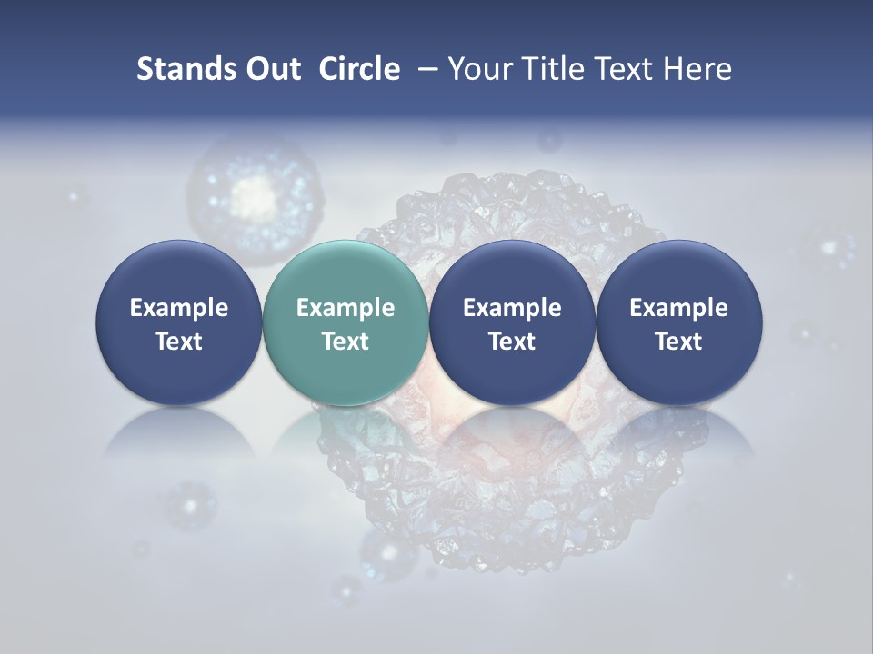 An Image Of A Cell Phone With Bubbles On It PowerPoint Template