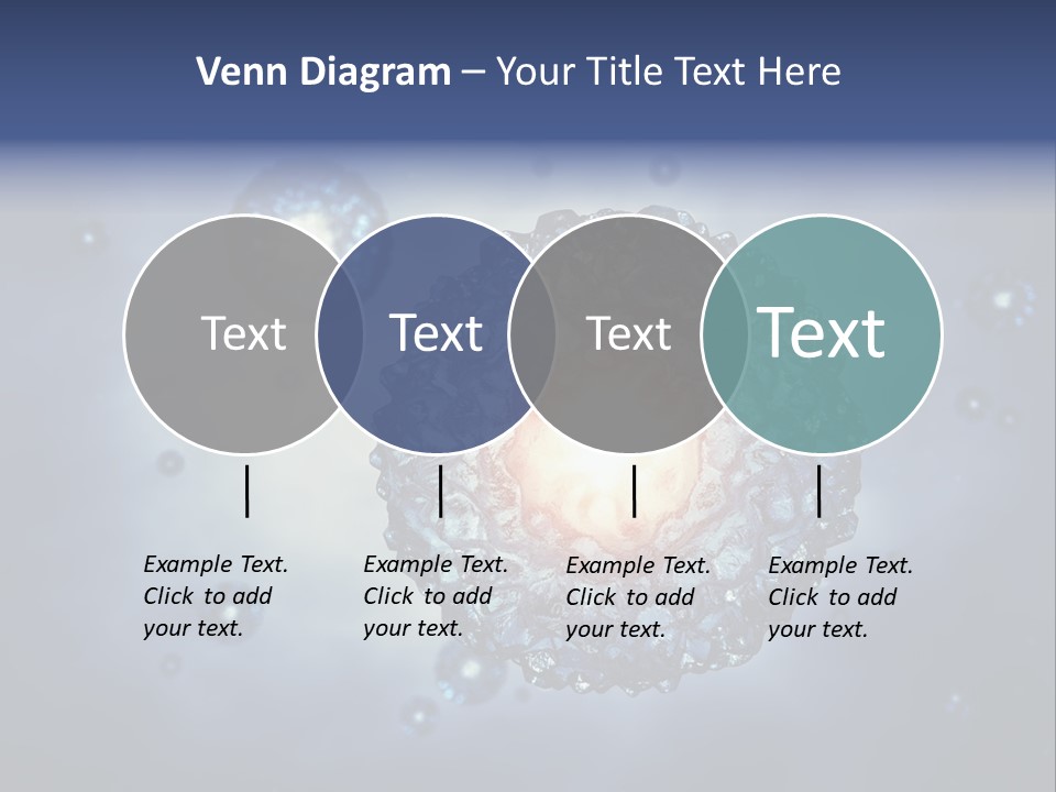 An Image Of A Cell Phone With Bubbles On It PowerPoint Template