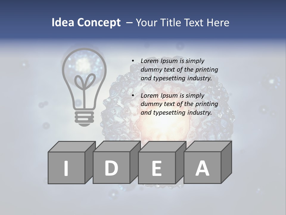 An Image Of A Cell Phone With Bubbles On It PowerPoint Template