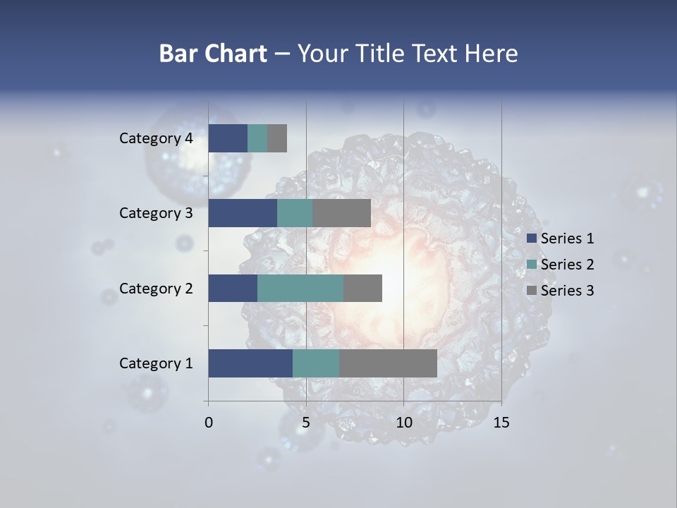 An Image Of A Cell Phone With Bubbles On It PowerPoint Template