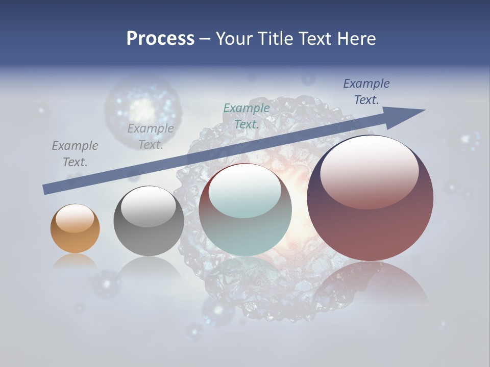 An Image Of A Cell Phone With Bubbles On It PowerPoint Template