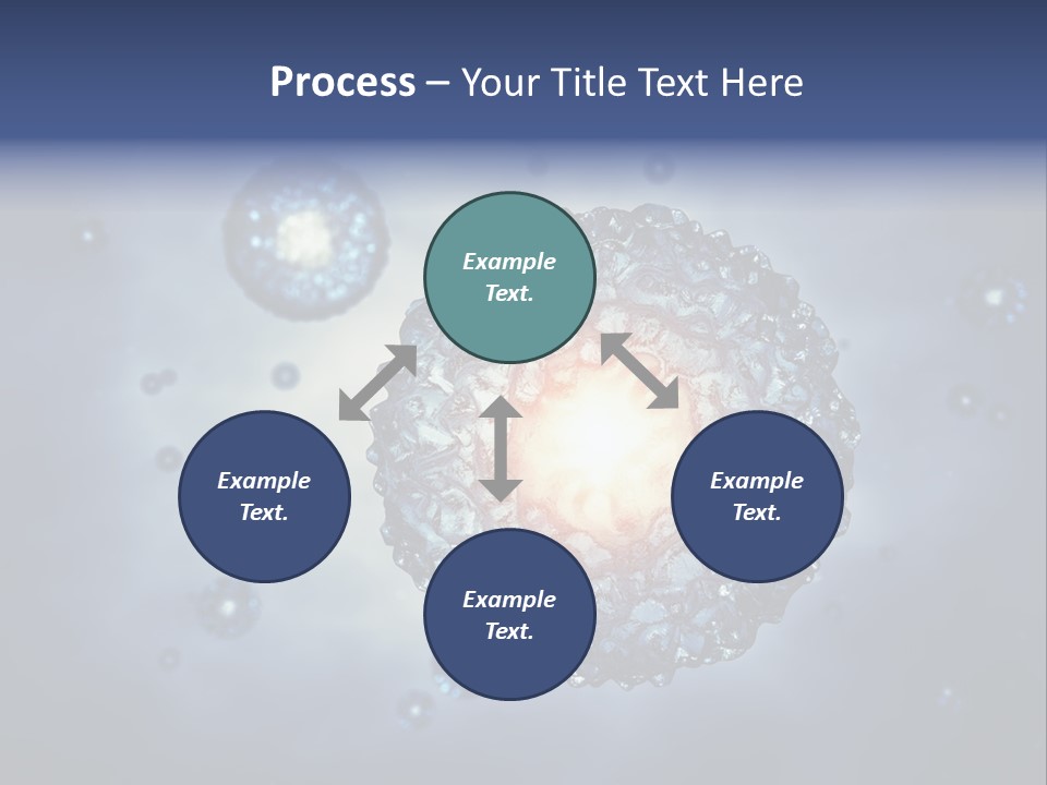 An Image Of A Cell Phone With Bubbles On It PowerPoint Template