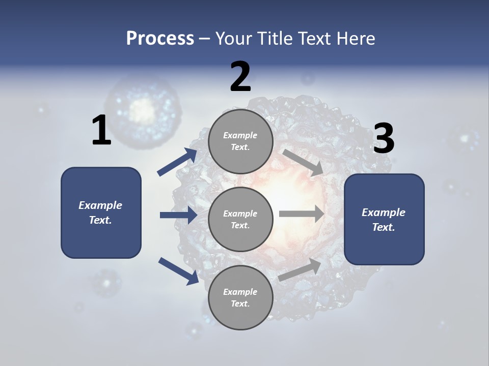 An Image Of A Cell Phone With Bubbles On It PowerPoint Template