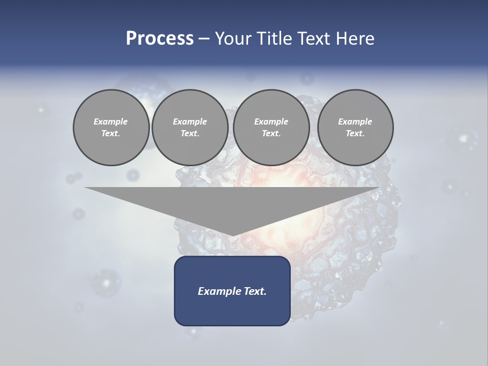 An Image Of A Cell Phone With Bubbles On It PowerPoint Template