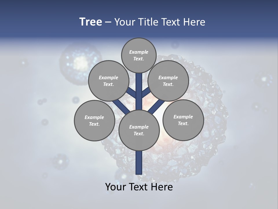 An Image Of A Cell Phone With Bubbles On It PowerPoint Template