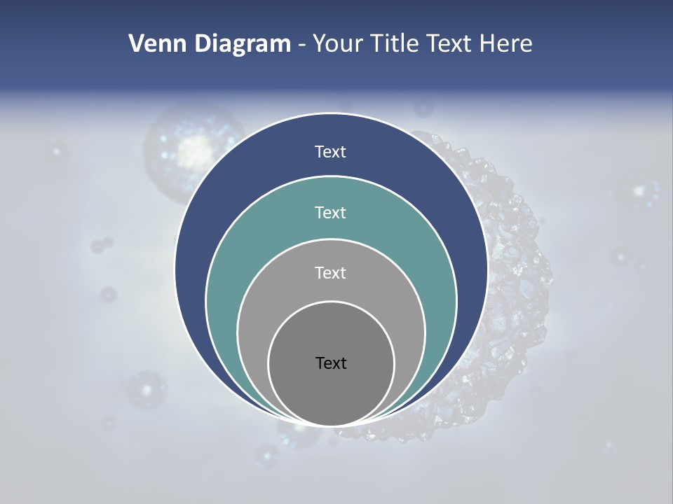 An Image Of A Cell Phone With Bubbles On It PowerPoint Template