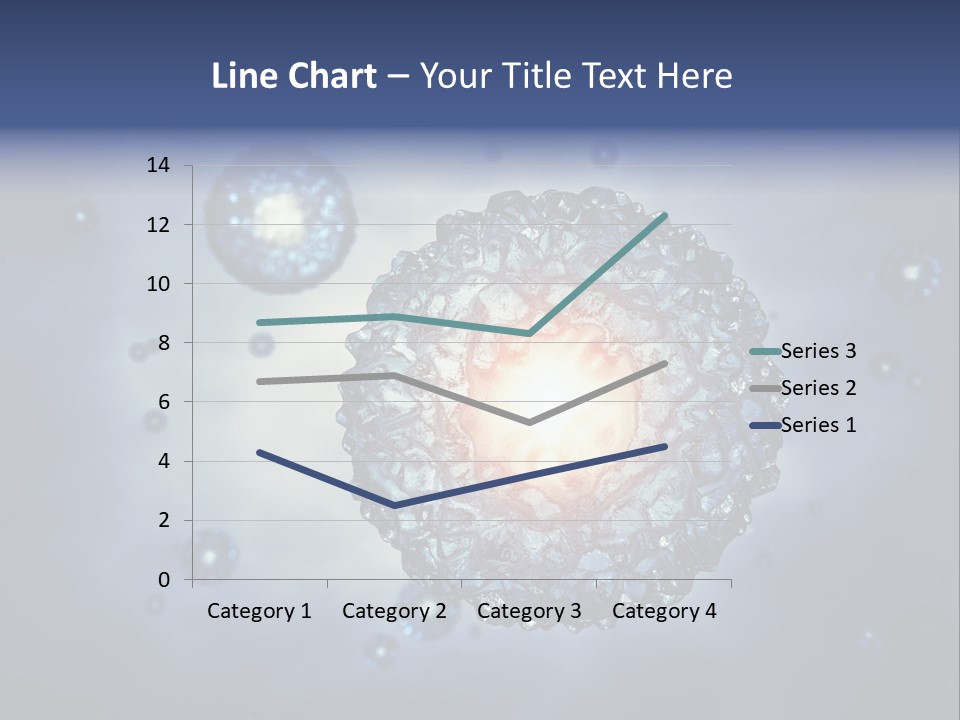 An Image Of A Cell Phone With Bubbles On It PowerPoint Template