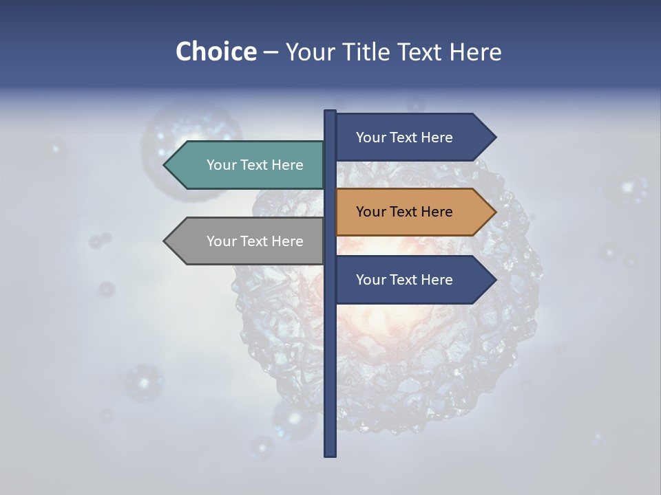 An Image Of A Cell Phone With Bubbles On It PowerPoint Template