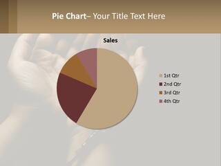 A Person Holding Their Hands Together With A Rosary PowerPoint Template