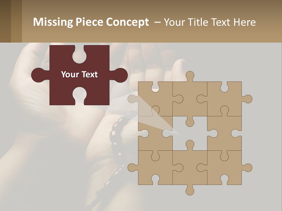 A Person Holding Their Hands Together With A Rosary PowerPoint Template