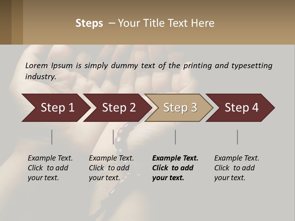 A Person Holding Their Hands Together With A Rosary PowerPoint Template