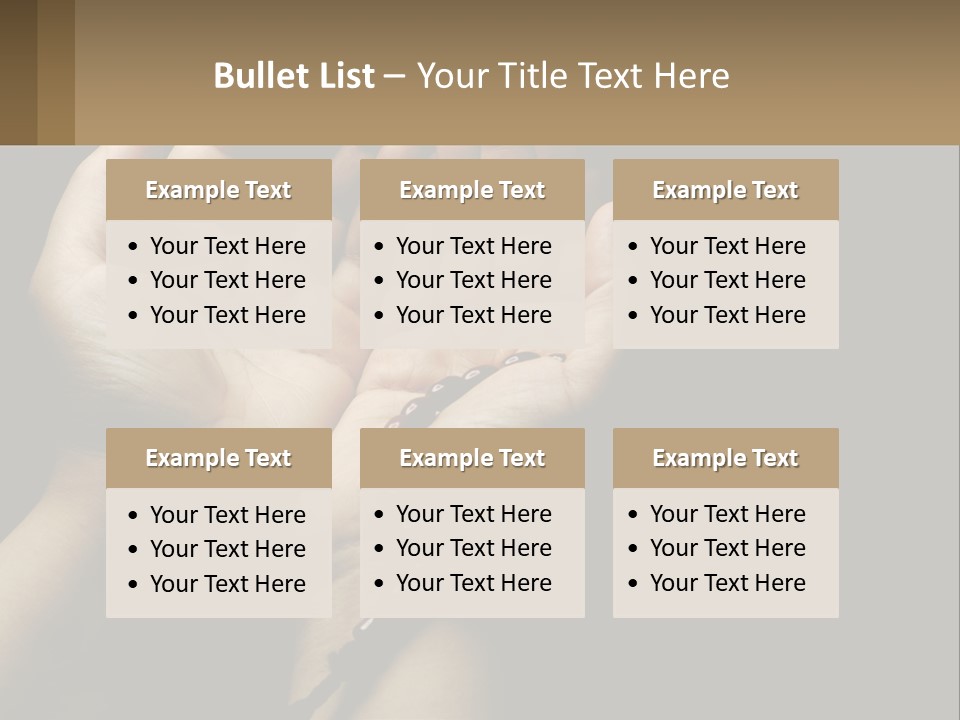 A Person Holding Their Hands Together With A Rosary PowerPoint Template