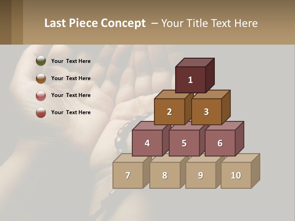 A Person Holding Their Hands Together With A Rosary PowerPoint Template