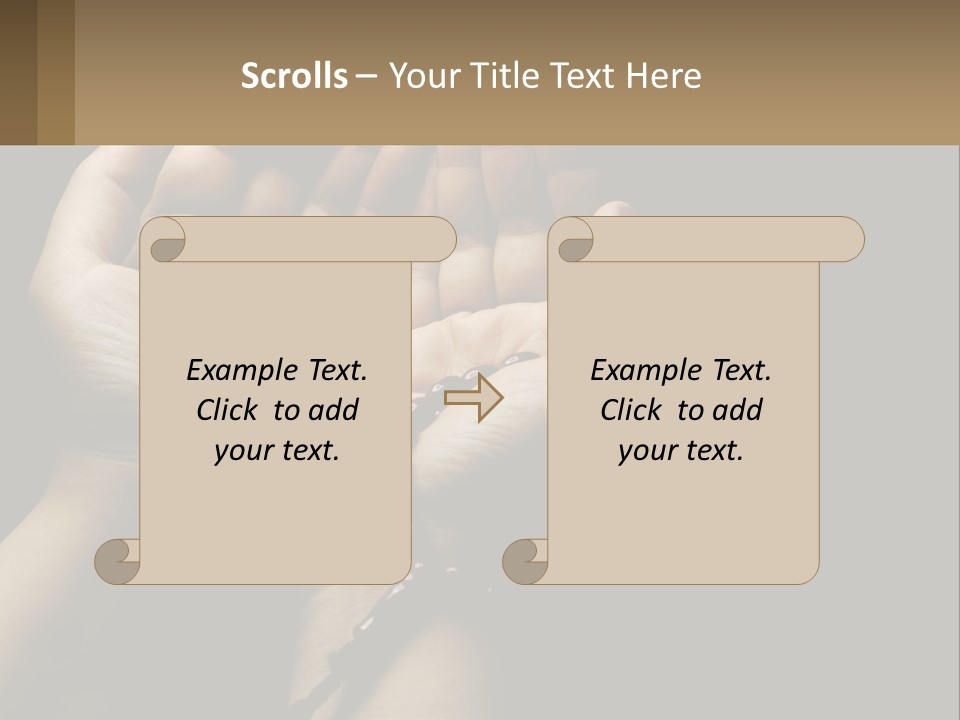 A Person Holding Their Hands Together With A Rosary PowerPoint Template