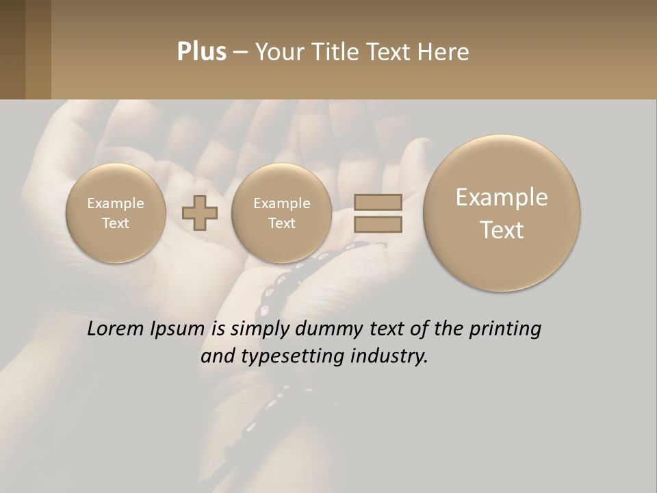 A Person Holding Their Hands Together With A Rosary PowerPoint Template