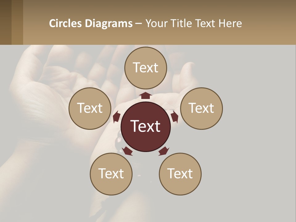 A Person Holding Their Hands Together With A Rosary PowerPoint Template