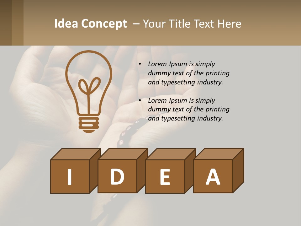 A Person Holding Their Hands Together With A Rosary PowerPoint Template