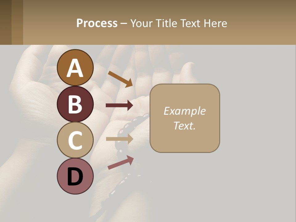 A Person Holding Their Hands Together With A Rosary PowerPoint Template