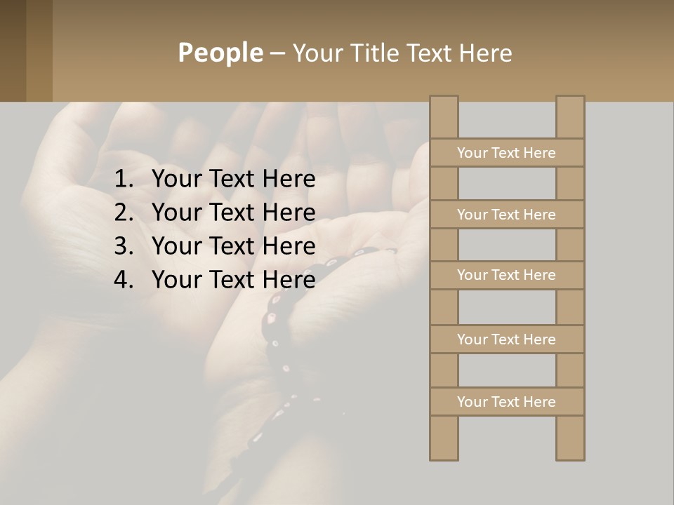 A Person Holding Their Hands Together With A Rosary PowerPoint Template