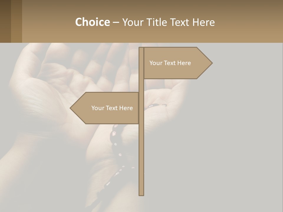 A Person Holding Their Hands Together With A Rosary PowerPoint Template