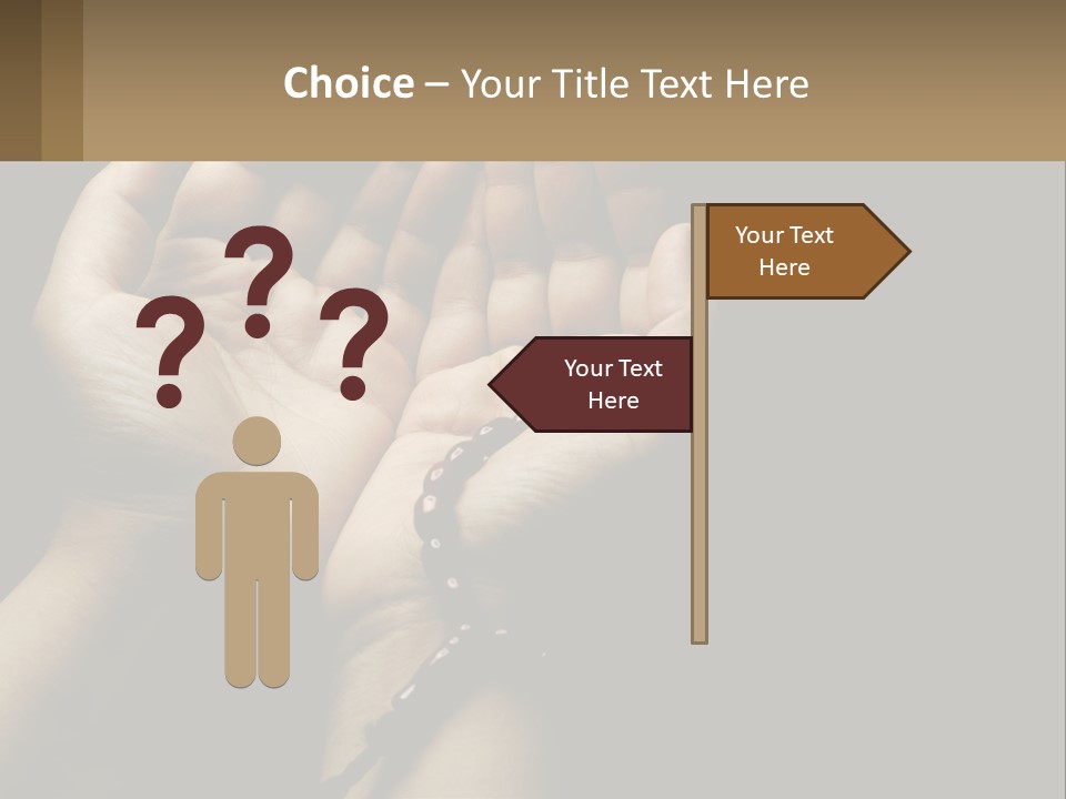 A Person Holding Their Hands Together With A Rosary PowerPoint Template