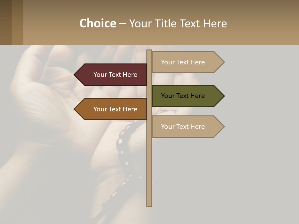 A Person Holding Their Hands Together With A Rosary PowerPoint Template