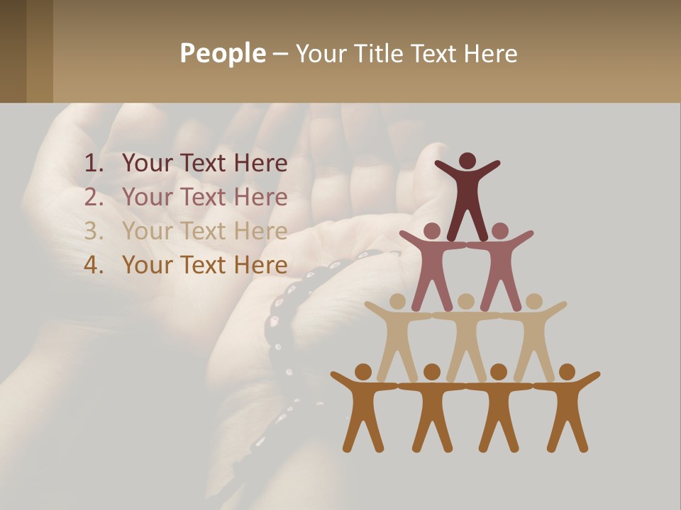 A Person Holding Their Hands Together With A Rosary PowerPoint Template