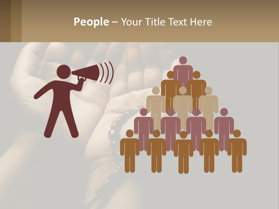 A Person Holding Their Hands Together With A Rosary PowerPoint Template