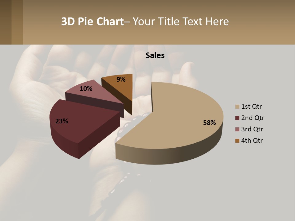 A Person Holding Their Hands Together With A Rosary PowerPoint Template