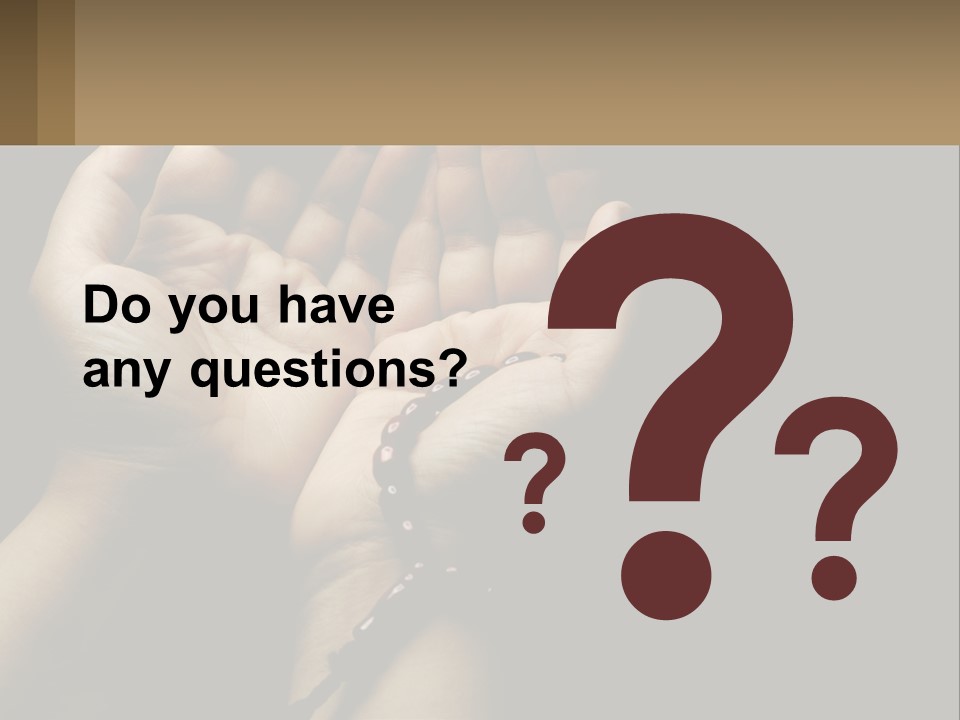 A Person Holding Their Hands Together With A Rosary PowerPoint Template