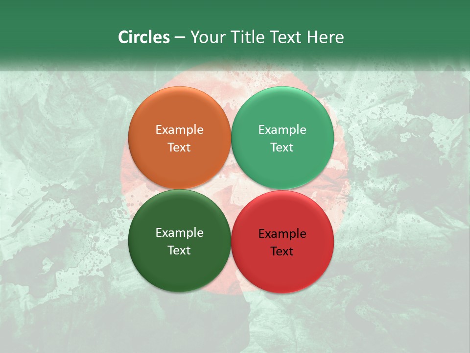 A Green And Red Background With A Red Circle On It PowerPoint Template