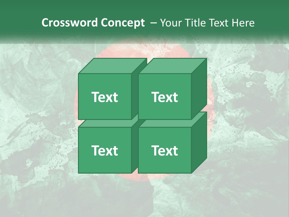 A Green And Red Background With A Red Circle On It PowerPoint Template