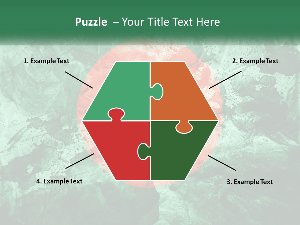 A Green And Red Background With A Red Circle On It PowerPoint Template