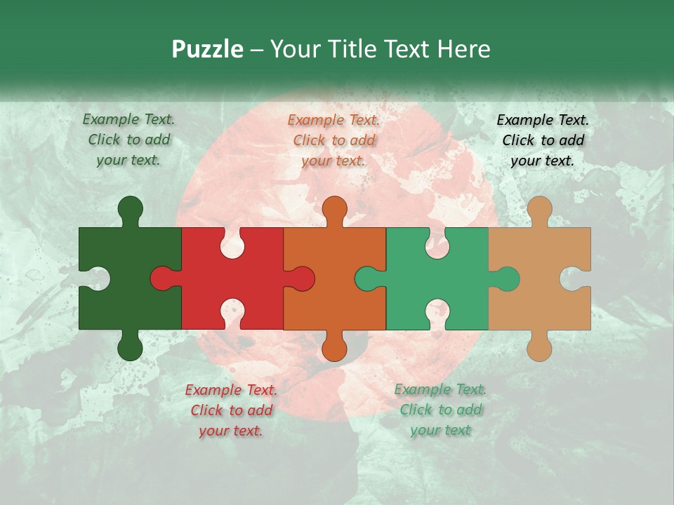 A Green And Red Background With A Red Circle On It PowerPoint Template