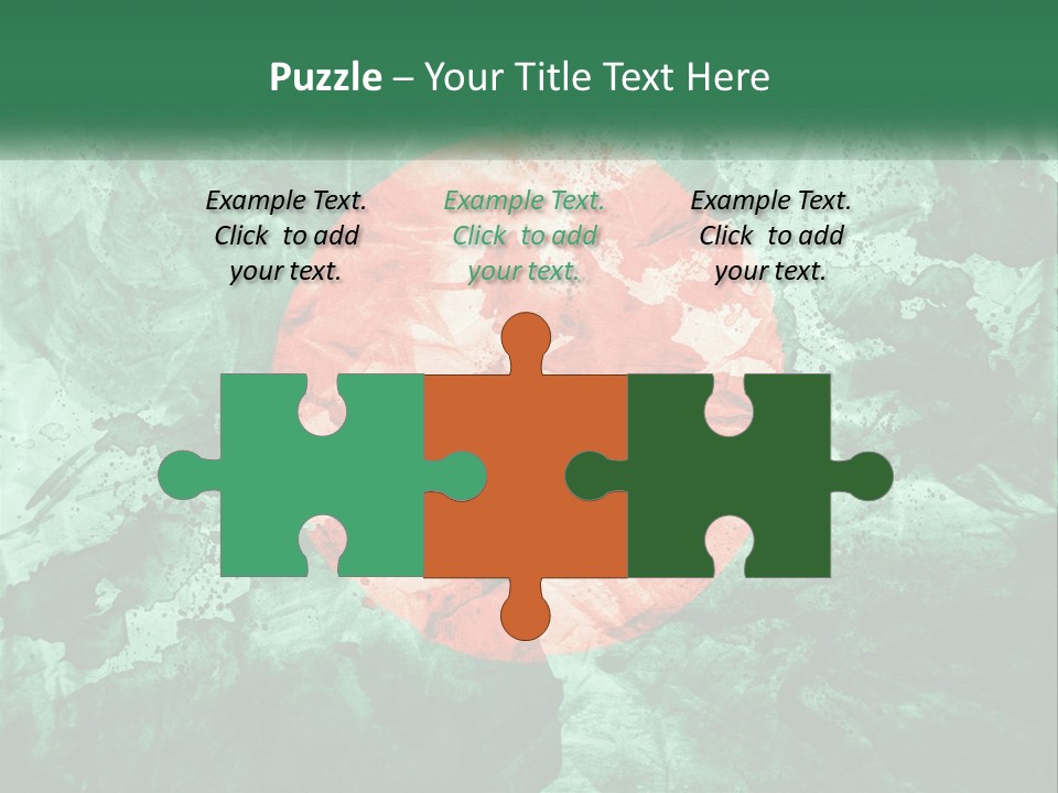 A Green And Red Background With A Red Circle On It PowerPoint Template