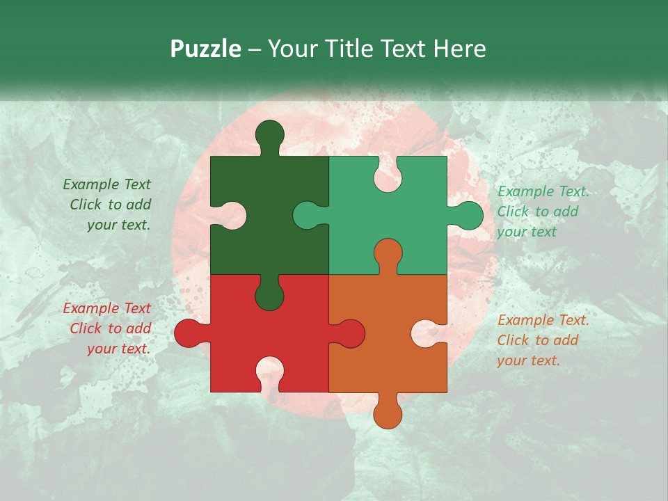 A Green And Red Background With A Red Circle On It PowerPoint Template