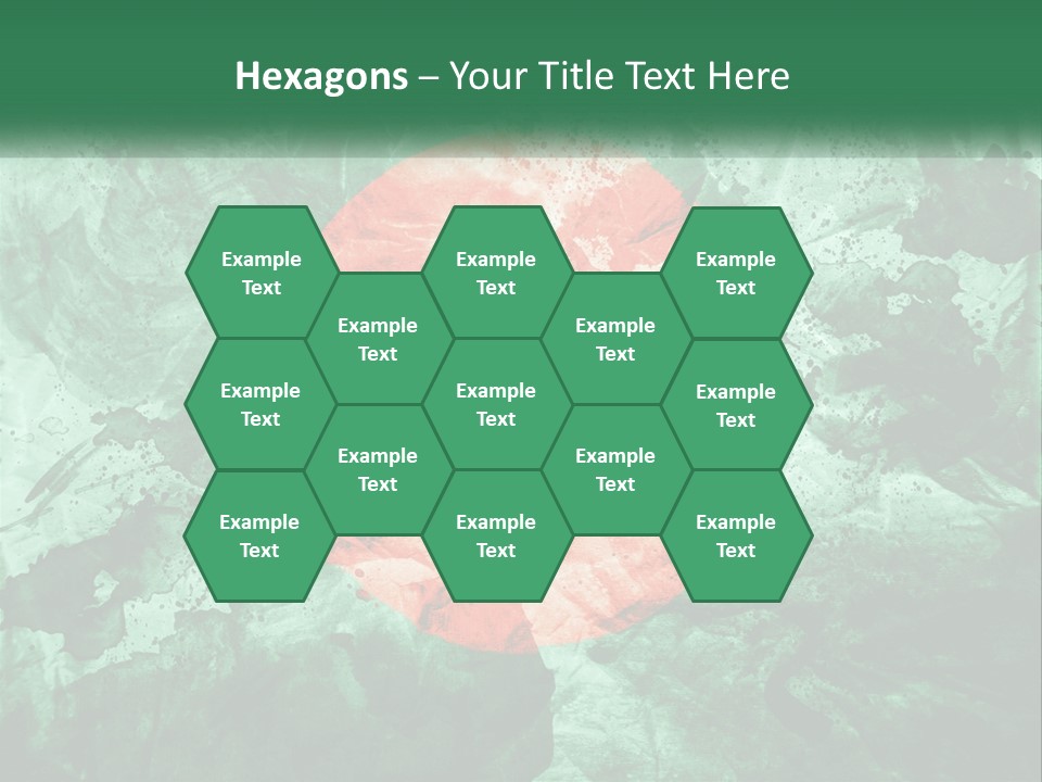 A Green And Red Background With A Red Circle On It PowerPoint Template