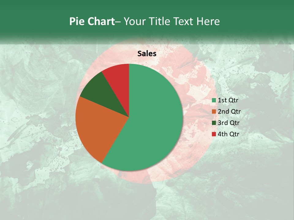A Green And Red Background With A Red Circle On It PowerPoint Template