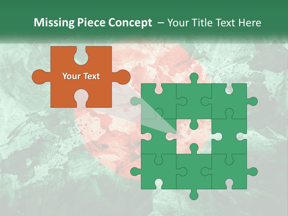 A Green And Red Background With A Red Circle On It PowerPoint Template