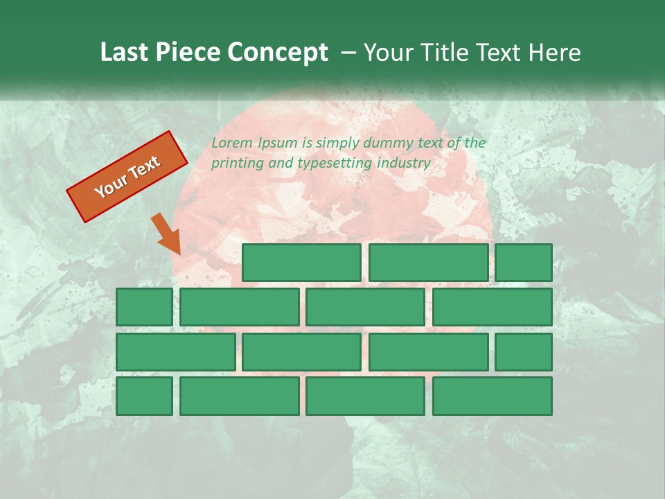 A Green And Red Background With A Red Circle On It PowerPoint Template