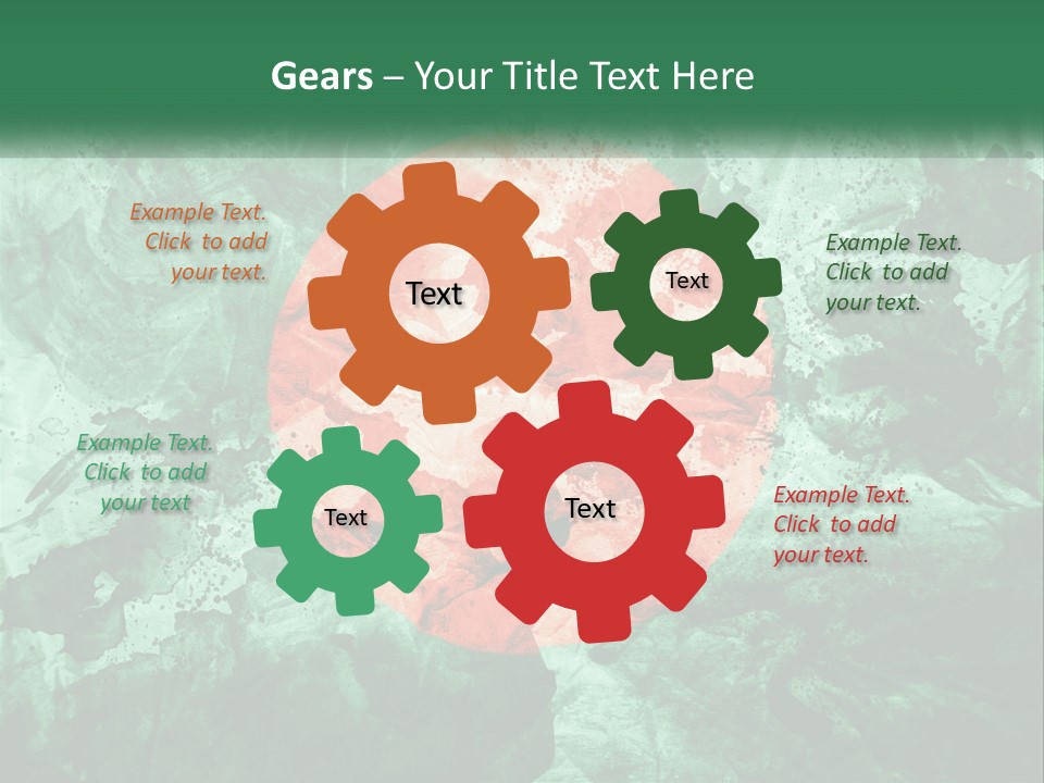 A Green And Red Background With A Red Circle On It PowerPoint Template