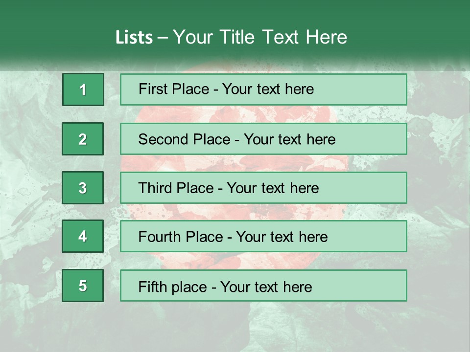 A Green And Red Background With A Red Circle On It PowerPoint Template