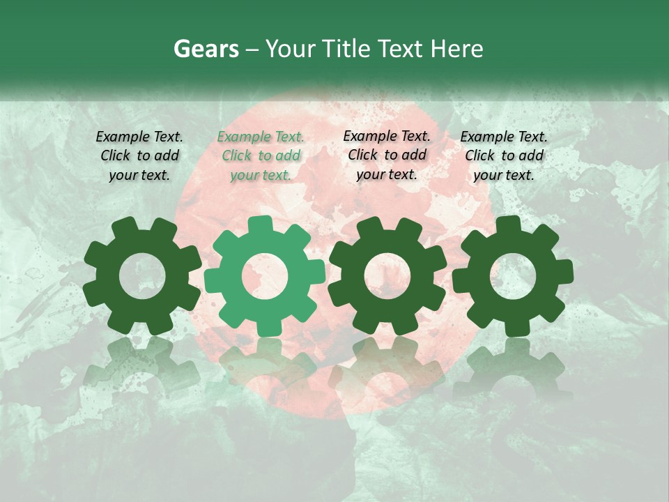 A Green And Red Background With A Red Circle On It PowerPoint Template