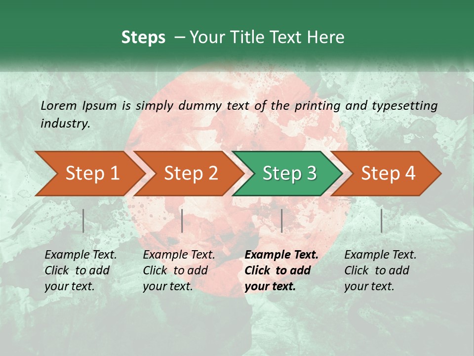 A Green And Red Background With A Red Circle On It PowerPoint Template