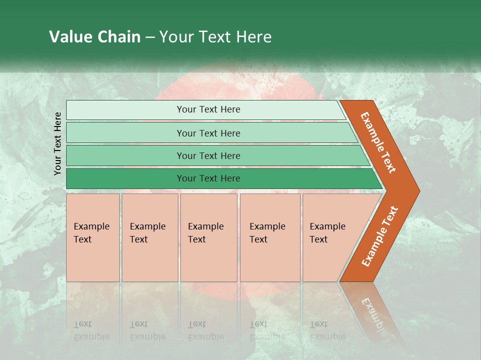 A Green And Red Background With A Red Circle On It PowerPoint Template