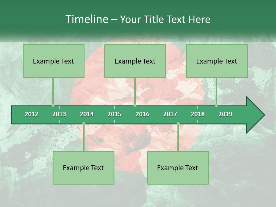 A Green And Red Background With A Red Circle On It PowerPoint Template