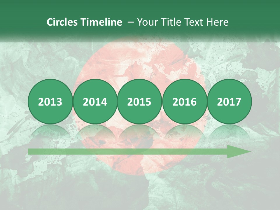 A Green And Red Background With A Red Circle On It PowerPoint Template