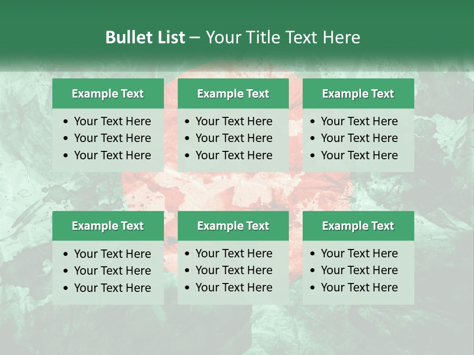 A Green And Red Background With A Red Circle On It PowerPoint Template