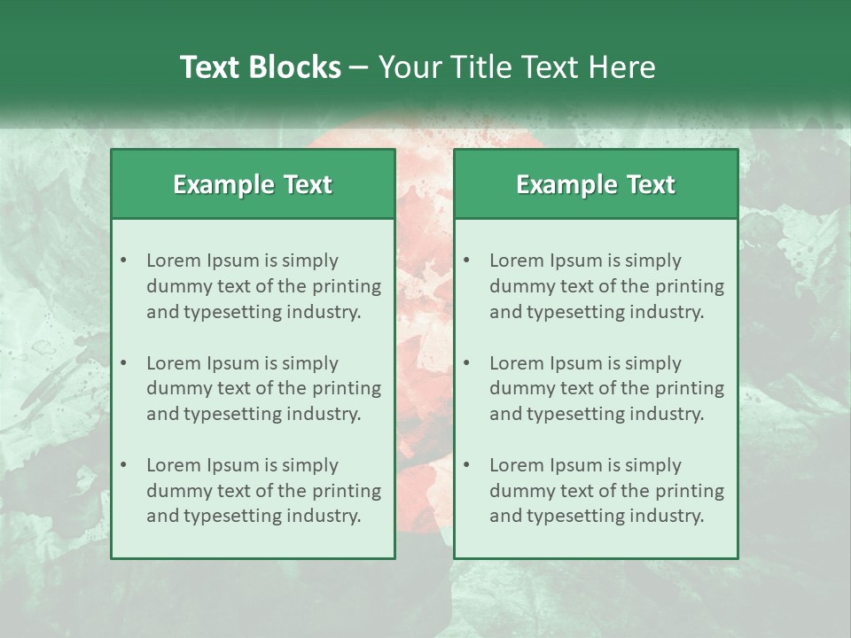 A Green And Red Background With A Red Circle On It PowerPoint Template