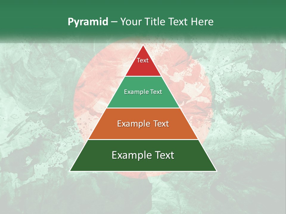 A Green And Red Background With A Red Circle On It PowerPoint Template